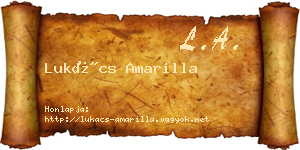 Lukács Amarilla névjegykártya
