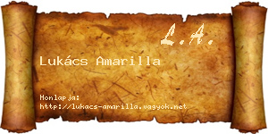Lukács Amarilla névjegykártya